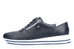 Waldlaufer Navy and White Mini Wedge Trainer|758009194H