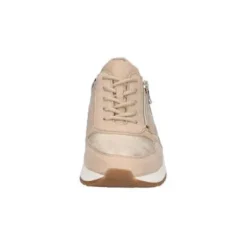 Waldlaufer Wide Fit Beige and Animal Print Trainer|752016921