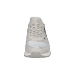 Waldlaufer Wide Fit Grey and Animal Print Trainer| 752016424