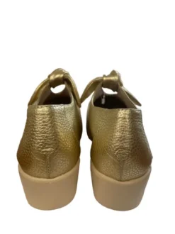 Wonders Gold Grain leather Wedge Slip On|C33159P