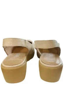 Wonders Off White Patent Wedge Sling Back|C33260O