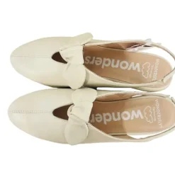 Wonders off White Sling Back Wedge|C33315W